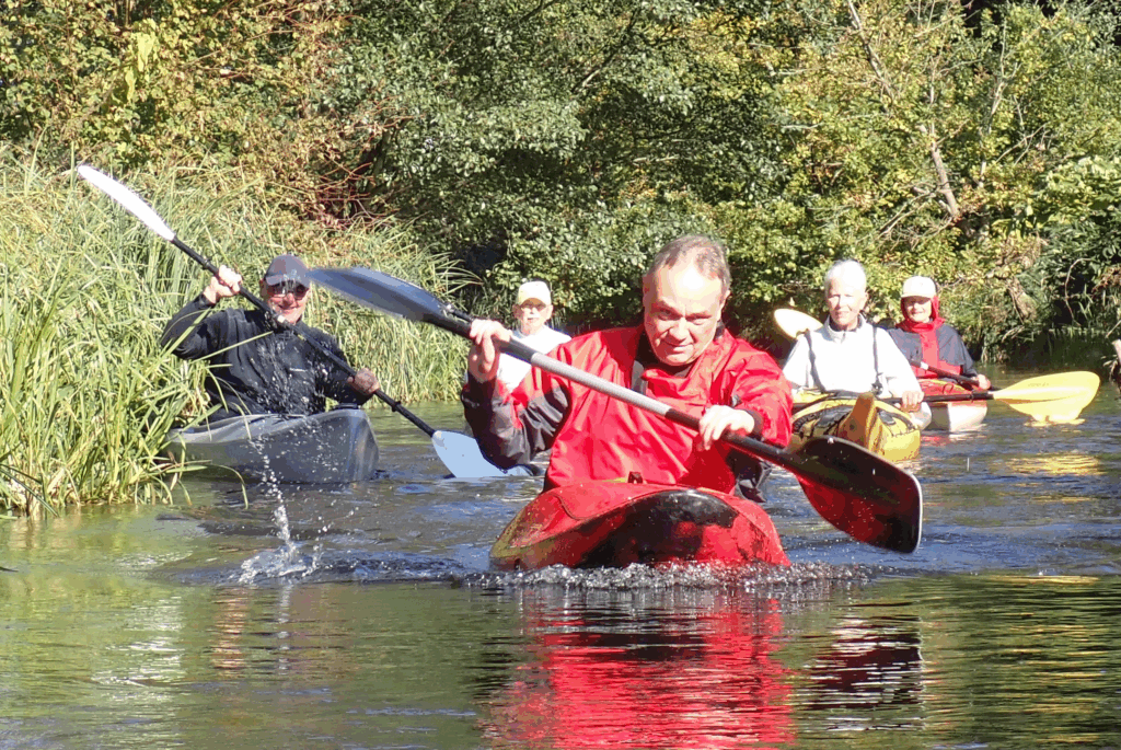 Paddeln auf dem Rheinsberger Rhin besser mit kurzen Booten